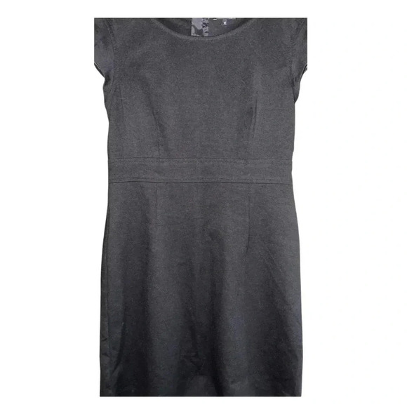 Theory Black Cap Sleeve Sheath Dress Size 12 - Picture 5 of 10